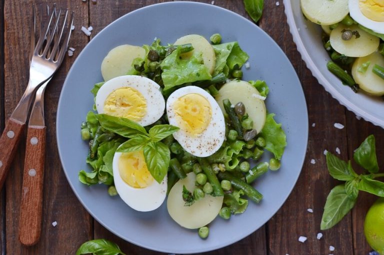 Step 7 - Summer Egg Salad with Basil and Peas