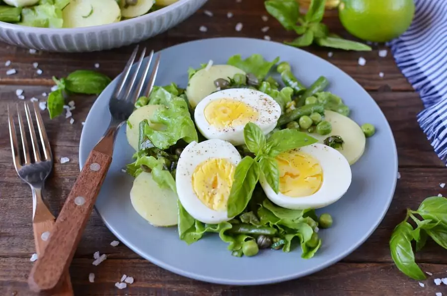 Summer Egg Salad with Basil and Peas