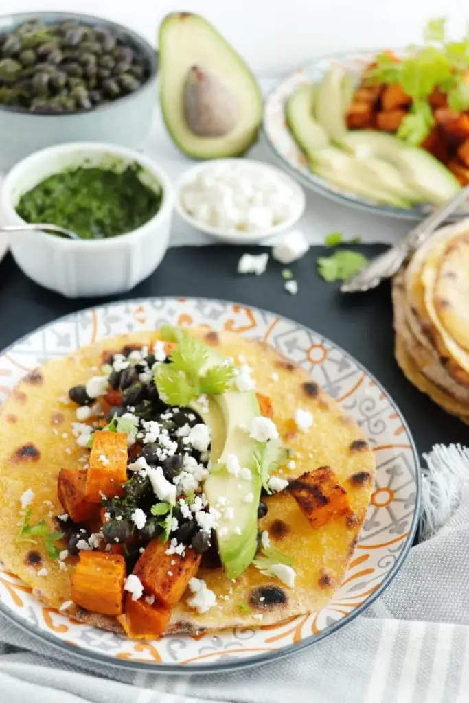 Sweet Potato, Avocado and Black Bean Tacos