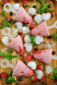 Vegan Coconut Milk Strawberry-Banana Pops