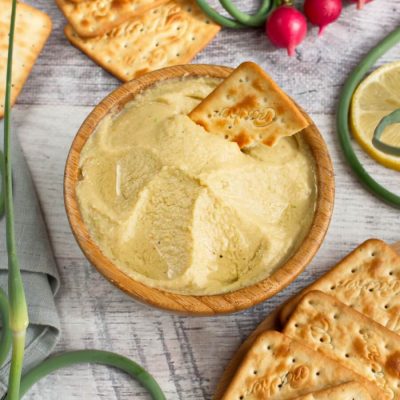 Vegan Hummus with Garlic Scapes recipe-How to make Hummus with Garlic Scapes-Hummus with Garlic Scapes