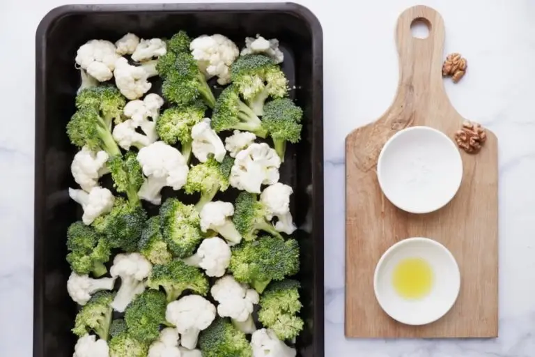 Step 1 - Vegan Roasted Cauli-Broc Bowl with Tahini Hummus