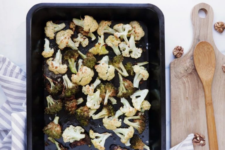 Step 1 - Vegan Roasted Cauli-Broc Bowl with Tahini Hummus