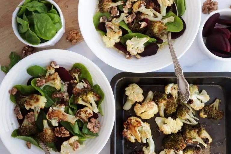 Step 2 - Vegan Roasted Cauli-Broc Bowl with Tahini Hummus