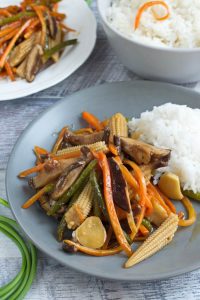 Vegan Stir Fried Garlic Scape