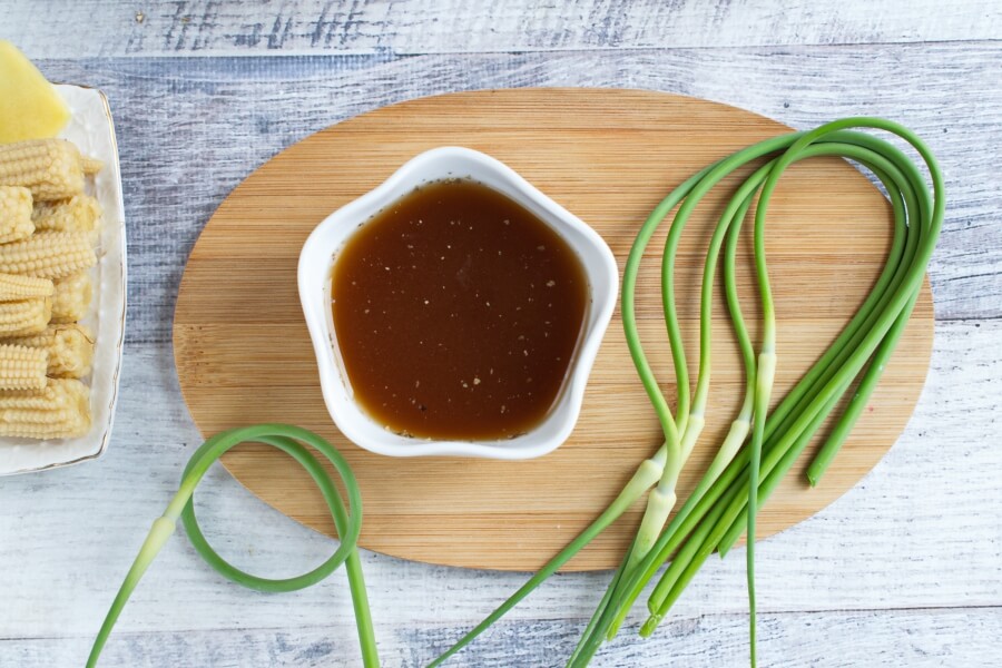 Vegan Stir Fried Garlic Scape recipe - step 2