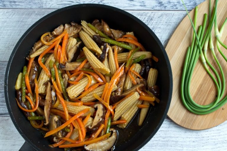 Step 5 - Vegan Stir Fried Garlic Scape