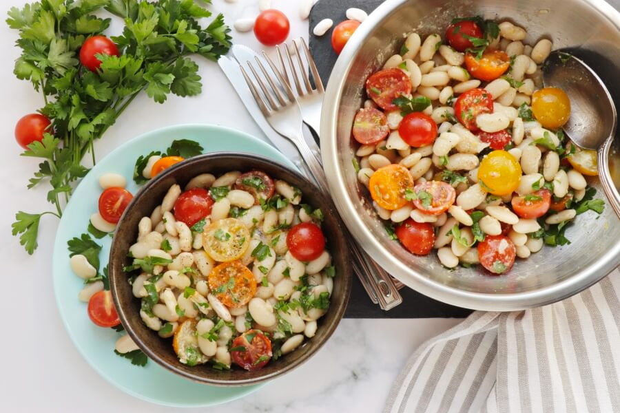 White Bean and Cherry Tomato Salad Recipe-Delicious White Bean and Cherry Tomato Salad-How to Make White Bean and Cherry Tomato Salad