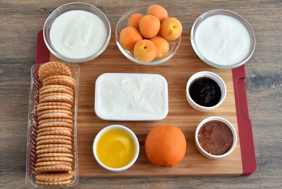 Ingredients for Yoghurt Cheesecake with Honey Roasted Apricots