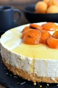 Yoghurt Cheesecake with Honey Roasted Apricots