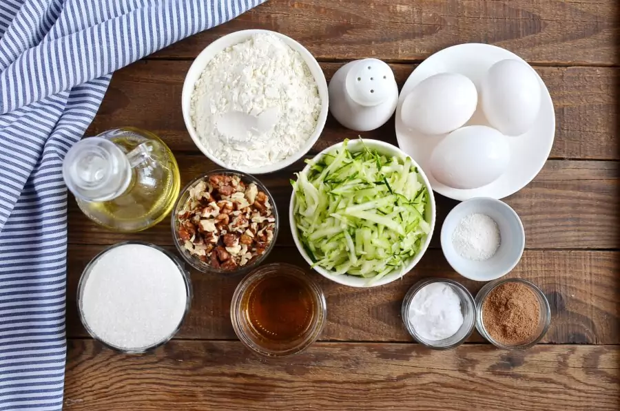 Ingredients for Zucchini Bread