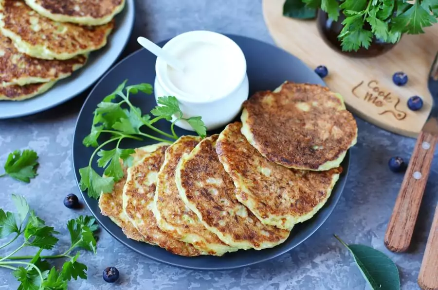 How to serve Zucchini Cheddar Pancakes