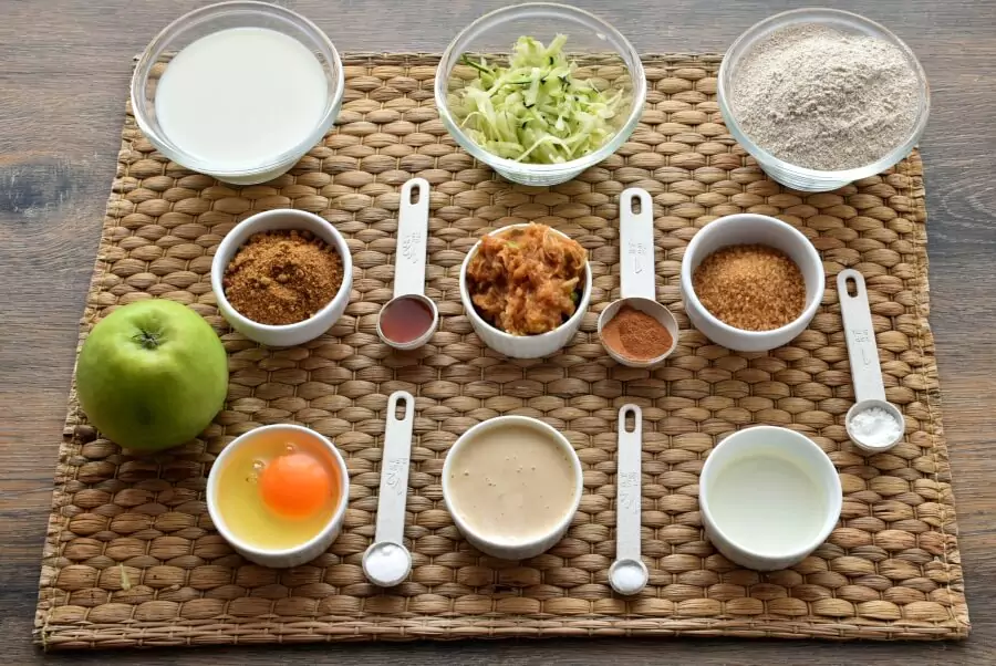 Ingredients for Apple Zucchini Muffins