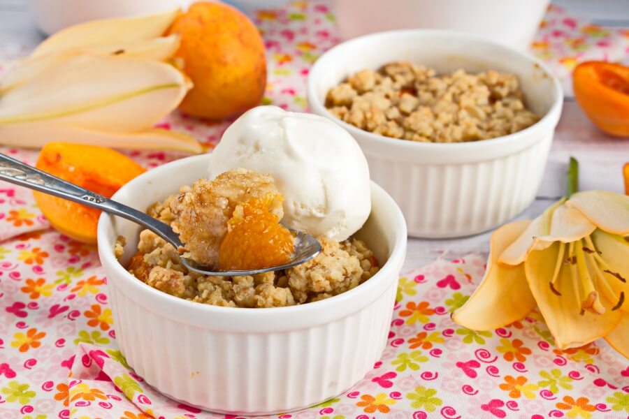 Apricot Crisp recipe-Fresh Apricot Crisp Recipe-How to make Apricot Crisp Recipe