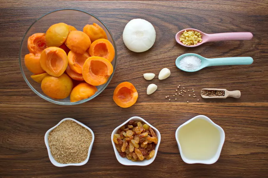 Ingredients for Gluten Free Apricot Chutney