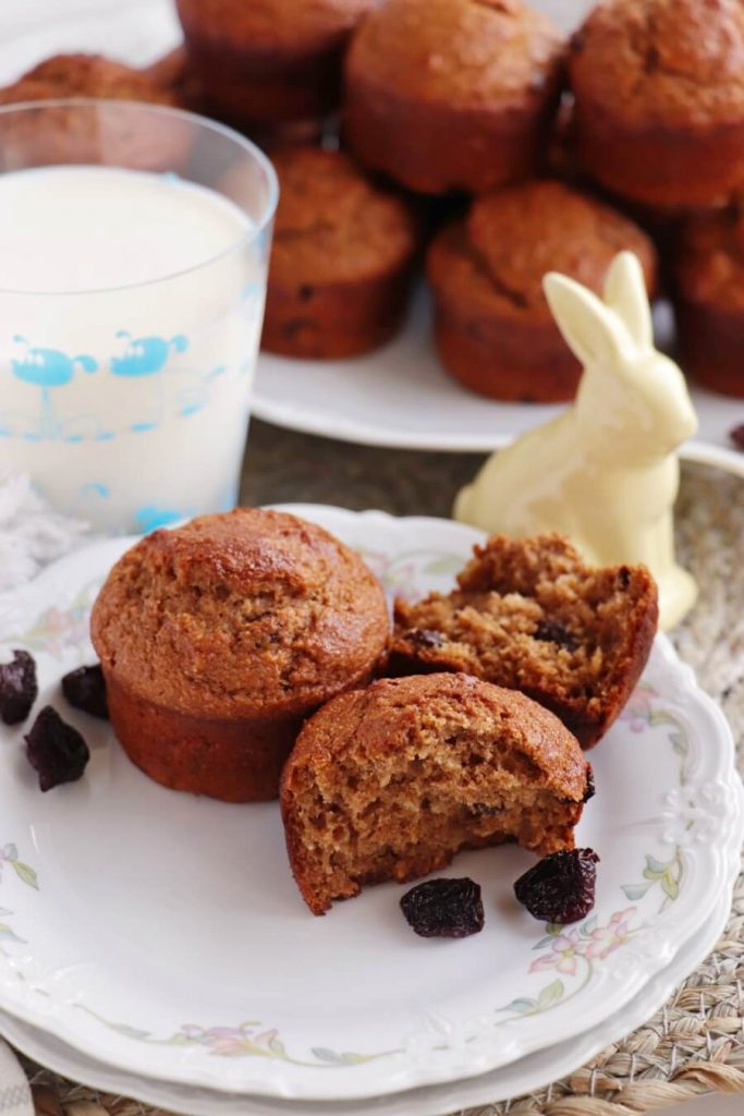 Cherry Gingerbread Muffins