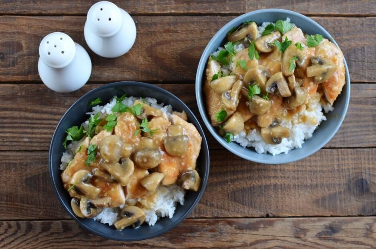 Step 8 - Chicken Marsala over White Rice
