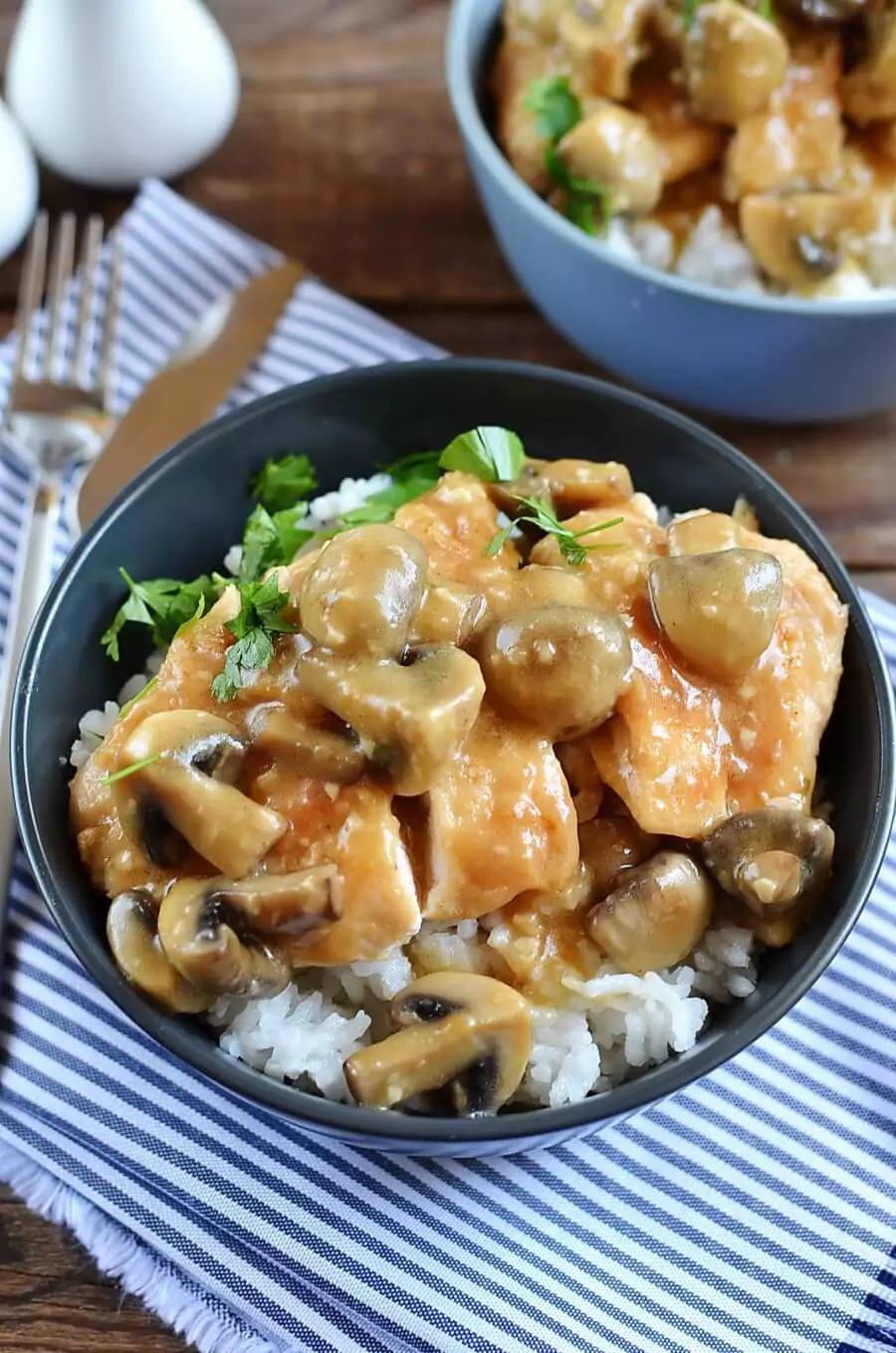 Chicken Marsala over White Rice