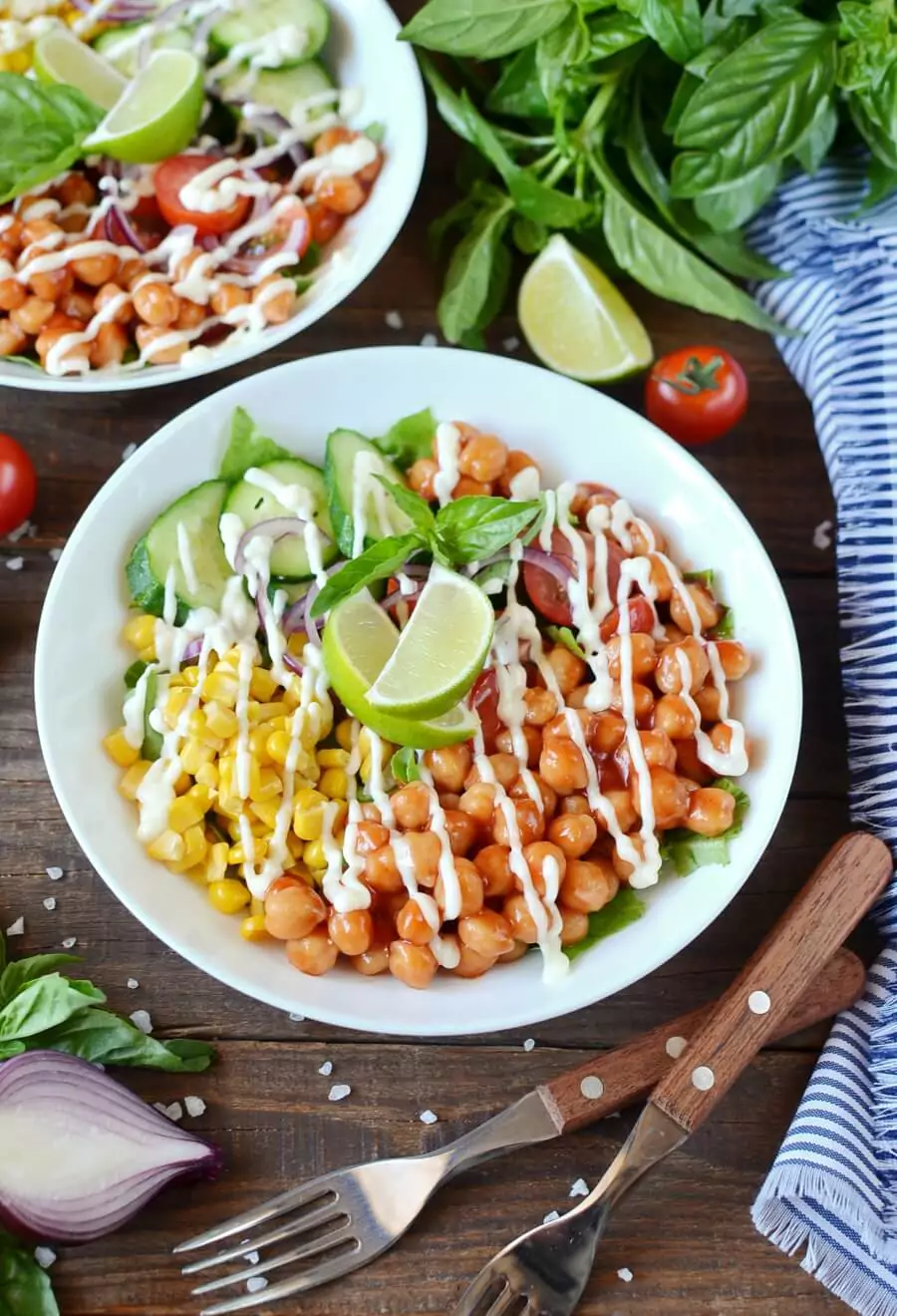 Vegan Barbecue Chickpea Salad