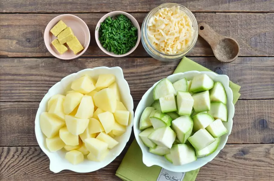 Ingredients for Courgette, Potato and Cheddar Soup