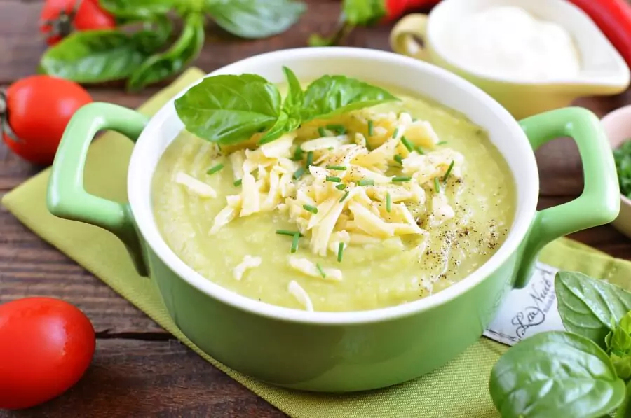 Courgette, Potato and Cheddar Soup