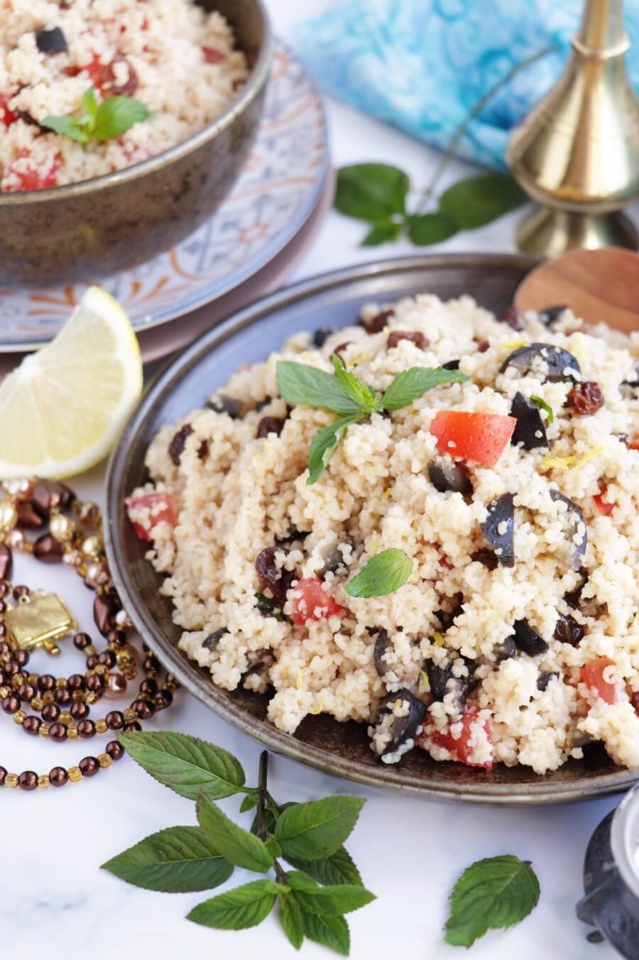 Couscous Salad with Olives and Raisins Recipe - Cook.me ...