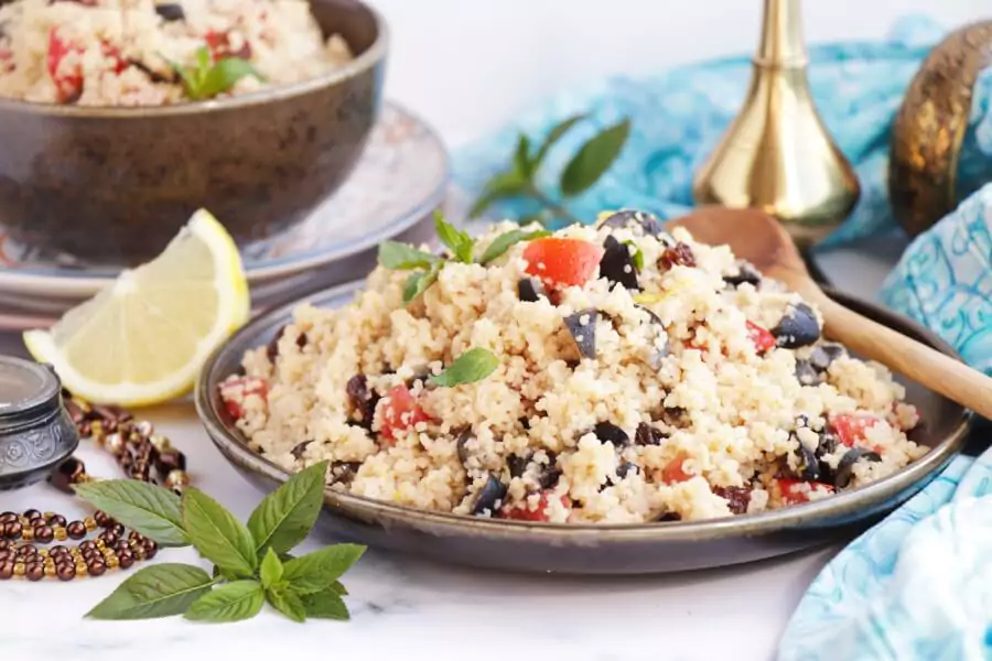 Couscous Salad with Olives and Raisins