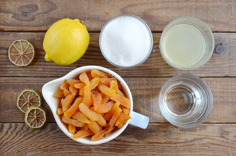 Ingridiens for Dried Apricot Jam