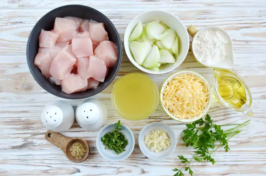 Ingredients for French Onion Chicken