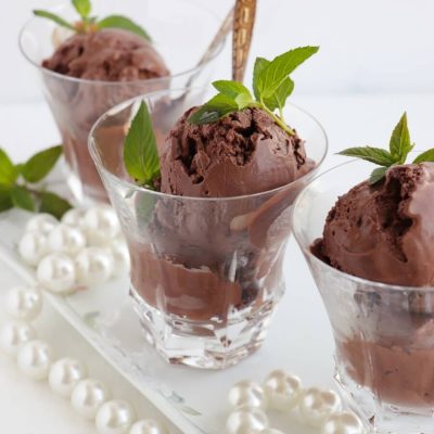Fresh Mint Dark Chocolate Ice Cream Recipe-Dark Chocolate Mint Ice Cream-How to Make Dark Chocolate Mint Ice Cream