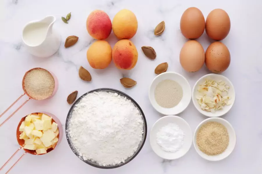 Ingredients for Glazed Apricot Breakfast Bread