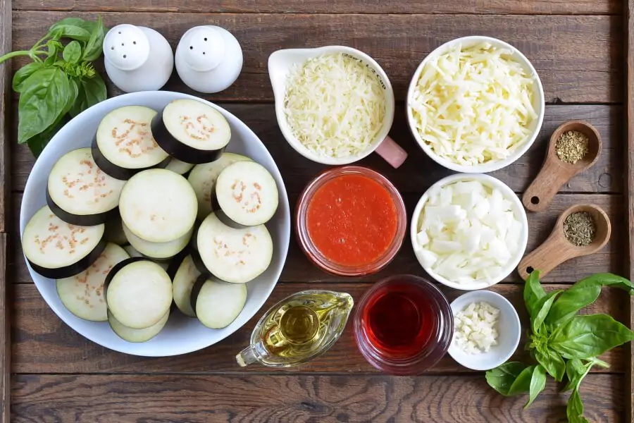Ingredients for Gluten-Free Baked Eggplant Parmesan