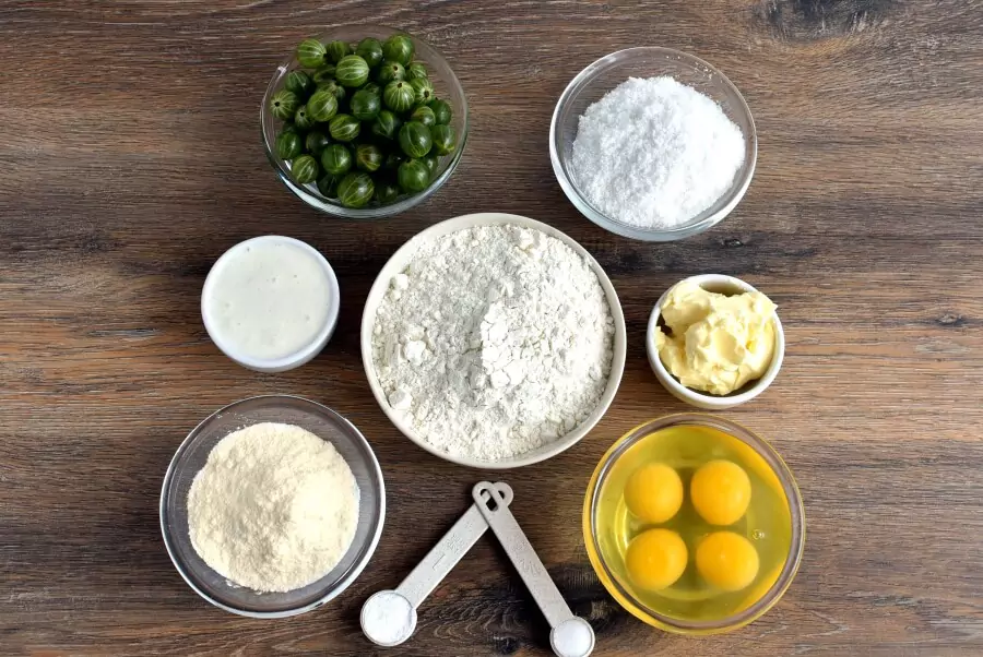 Ingredients for Gooseberry Coconut Cake