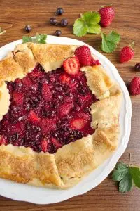 Gooseberry and Strawberry Galette