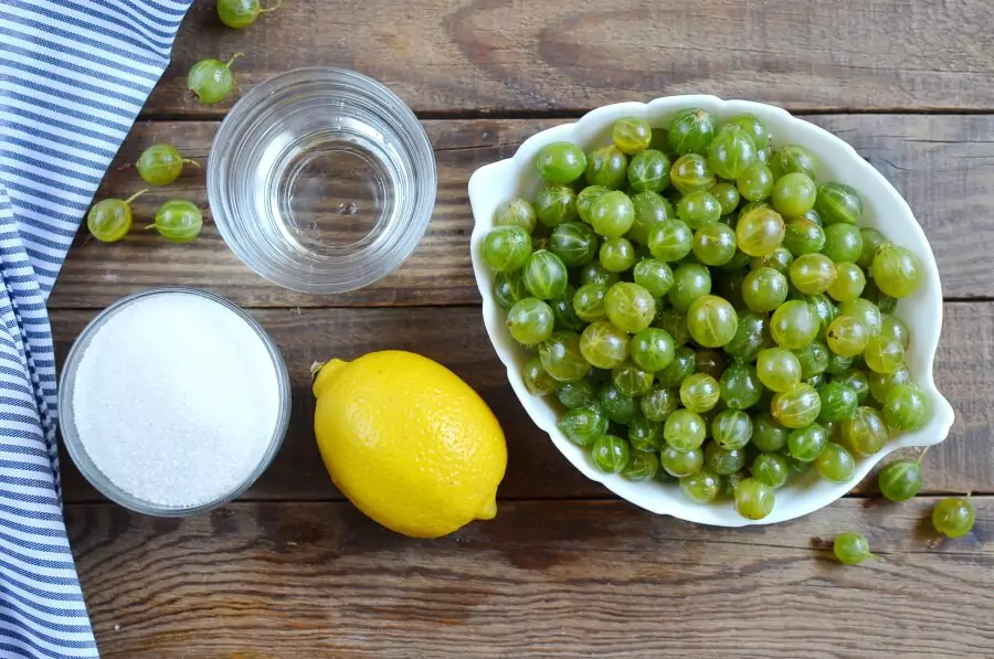 Ingredients for Gooseberry Jam