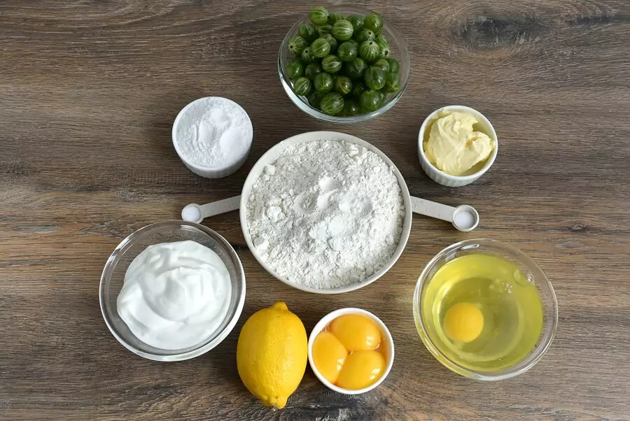 Ingredients for Gooseberry Tart