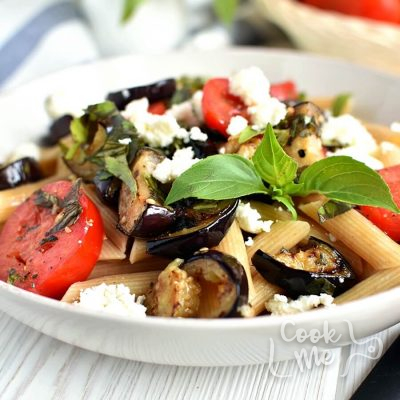 Grilled Eggplant and Tomato Pasta Recipe-How to make Grilled Eggplant and Tomato Pasta-Delicious Grilled Eggplant and Tomato Pasta