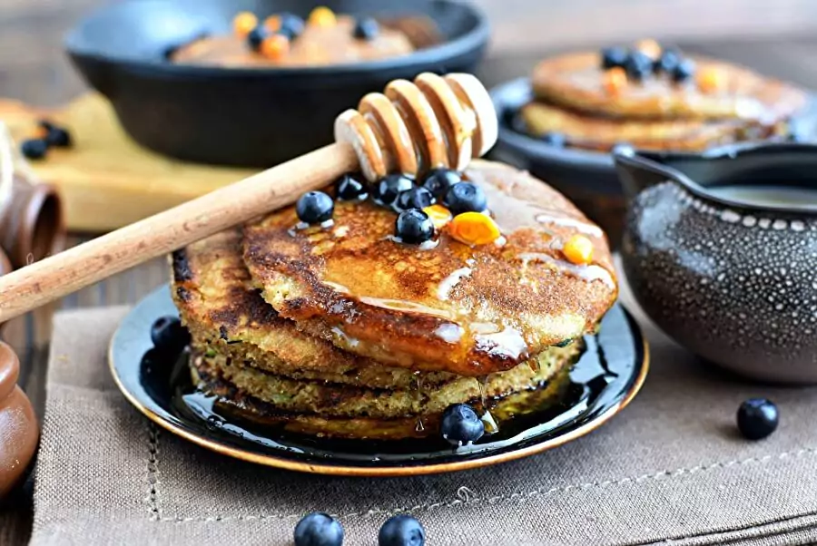Healthy Greek Yogurt Zucchini Pancakes