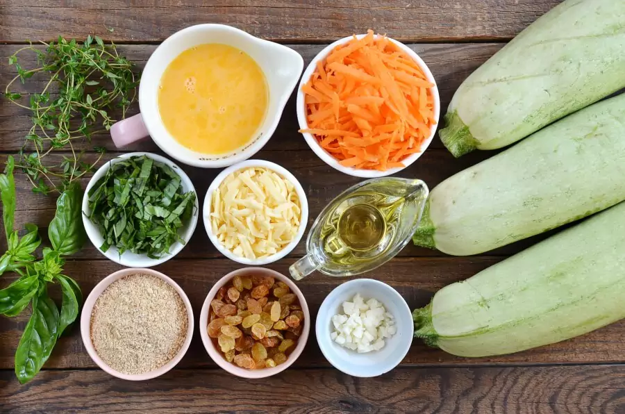 Ingredients for Herby Stuffed Courgettes