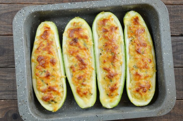 Step 7 - Herby Stuffed Courgettes