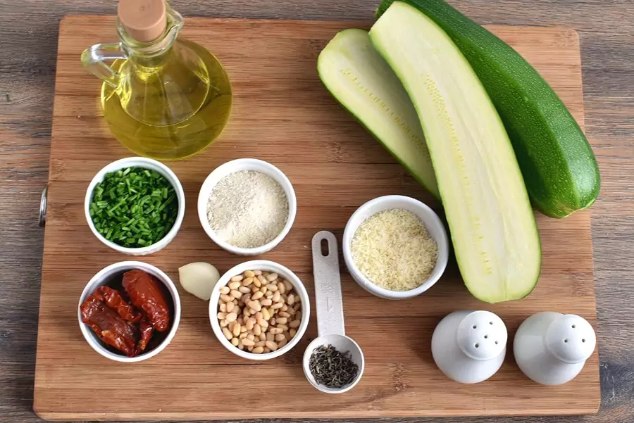 Ingredients for Italian Stuffed Courgettes