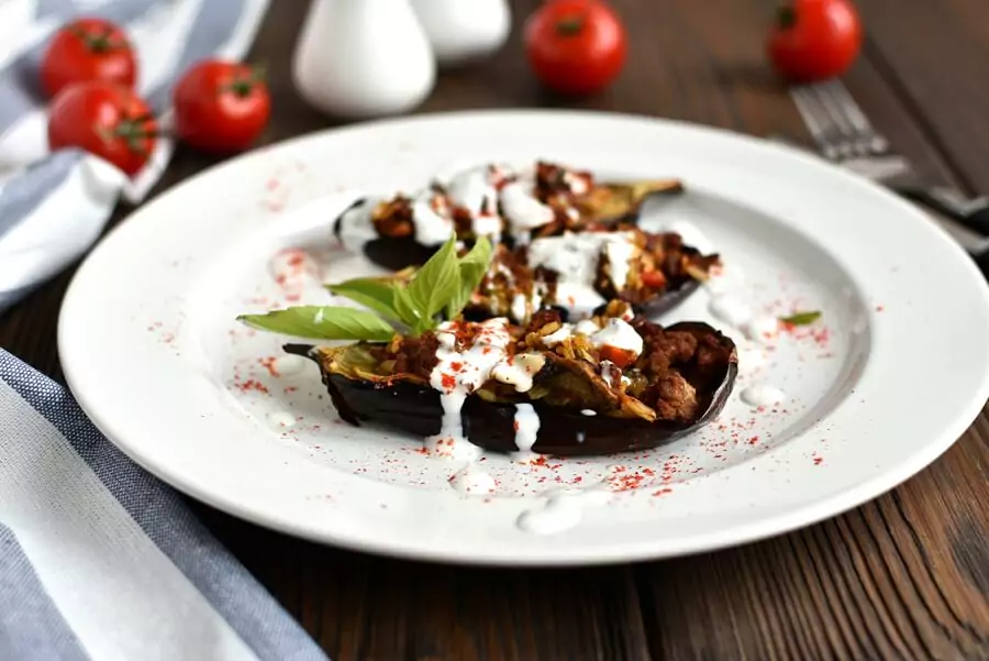 Gluten Free Lamb Stuffed Eggplant