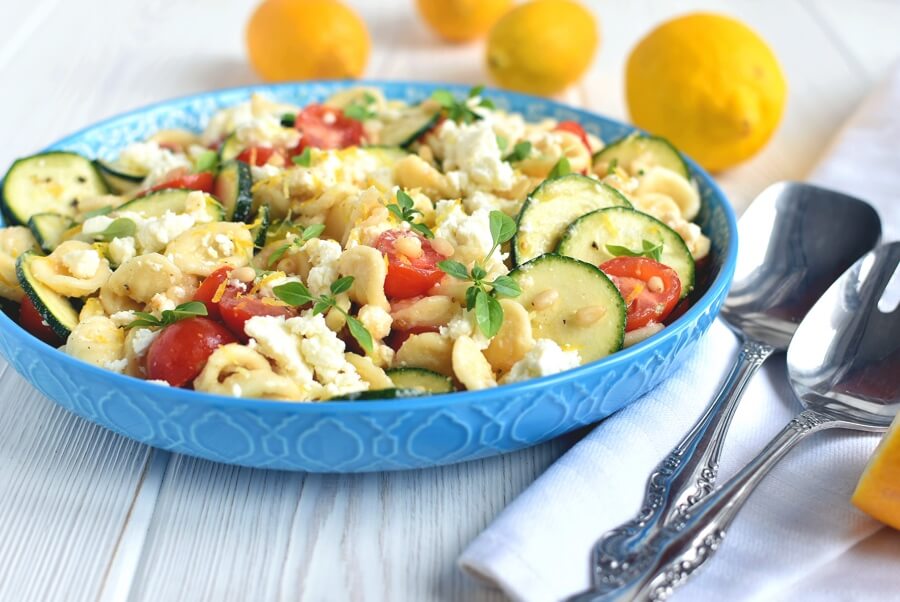 Lemon-Pignoli Zucchini Pasta