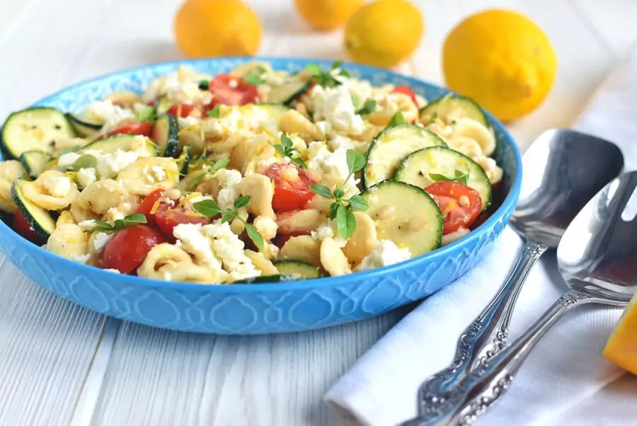 Lemon-Pignoli Zucchini Pasta