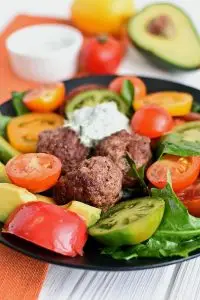 Keto Meatball and Tomato Salad