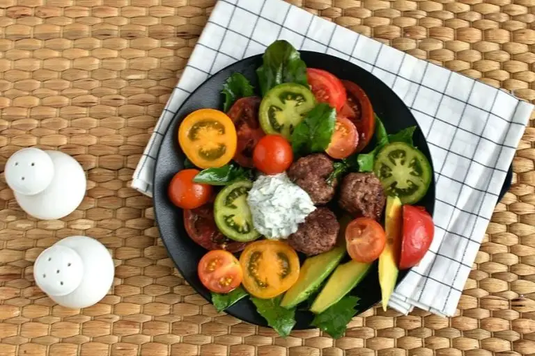 Step 8 - Keto Meatball and Tomato Salad