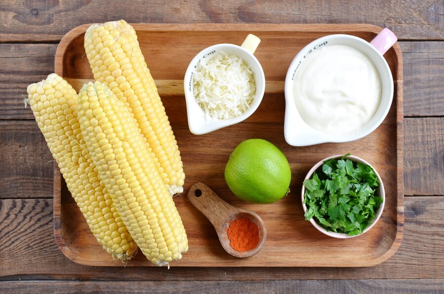 Ingridiens for Mexican Street Corn (Elote)