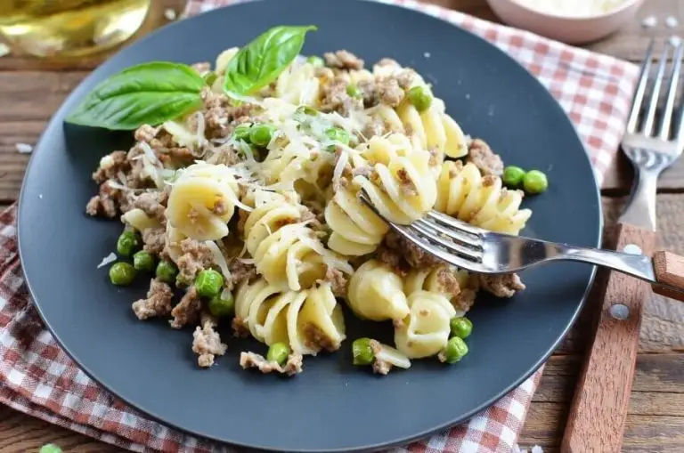Step 6 - Pasta with Peas and Sausage