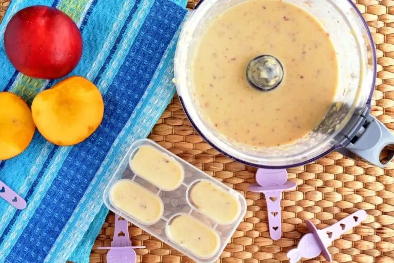 Step 2 - Peach-Banana Smoothie Popsicles