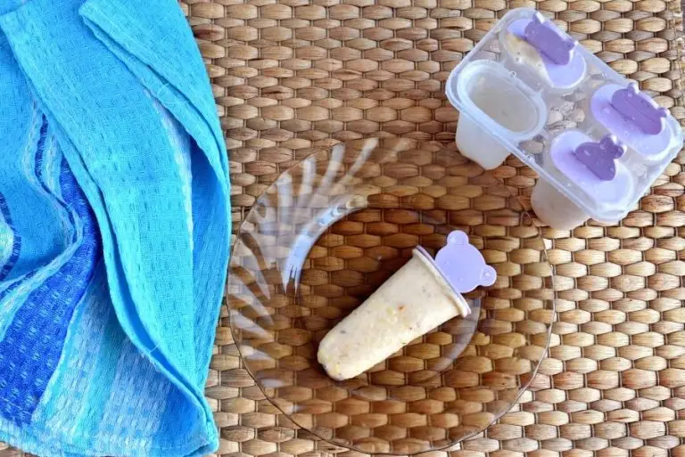 Step 3 - Peach-Banana Smoothie Popsicles